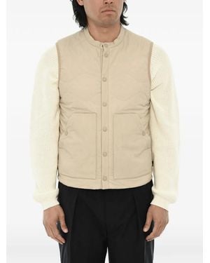 Woolrich Quilted Sleeveless Gilet - Natural
