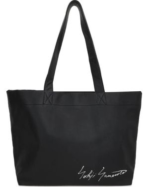 discord Yohji Yamamoto Leather Tote Bag - Black