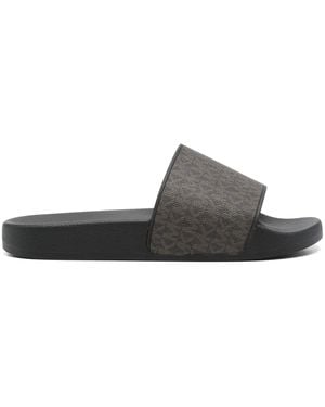 Michael Kors Jake Monogram Slides - Grey
