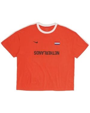Travis Scott Cj X Nike Netherlands Total 90 T-Shirt - Red