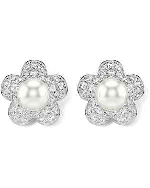 Swarovski X Ariana Grande Crystal-Embellished Stud Earrings - White
