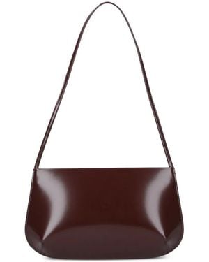 Faune Bra Leather Shoulder Bag - Paars