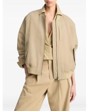 Vince Long-Sleeves Bomber Jacket - Natural