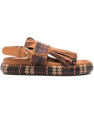 Ulla Johnson Alba Leather Sandals - Brown