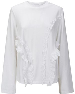 Cecilie Bahnsen Alva Jersey T-Shirt - White