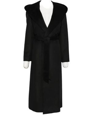 Pennyblack Hooded Belted Coat - Black