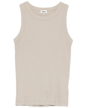 DRYKORN Ribbed-Knit Tank Top - Natural