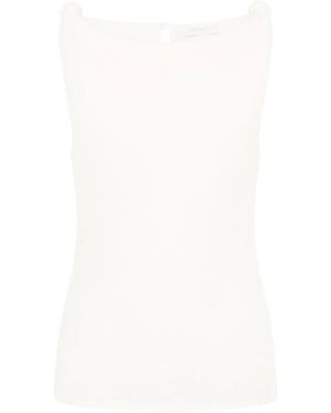 Faithfull the Brand Flor Knot-Detail Top - White