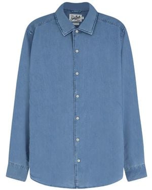 MC2 Saint Barth Raphael Chambray Long-Sleeve Shirt - Blue