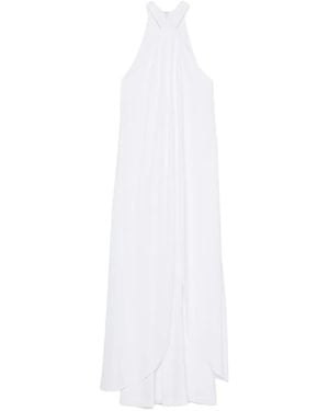 Ralph Lauren Halterneck Draped Jumpsuit - White