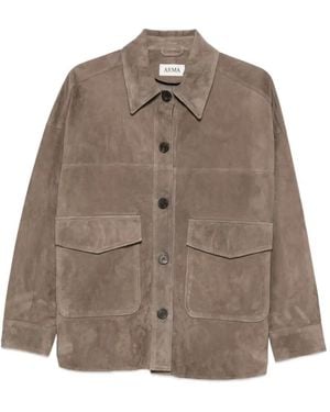 Arma Button-Up Coat - Brown