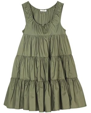 Cecilie Bahnsen Gestuftes Aino Minikleid - Grün