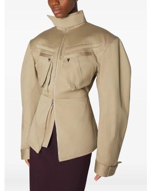 Mugler Giacca Cargo Con Maniche A Palloncino - Neutro