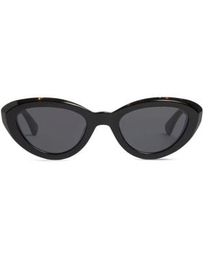 PETER AND MAY Her Name Tortoise Cat-Eye Frame Sunglasses - Black