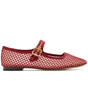Sam Edelman Buckle Ballet Flats - Red