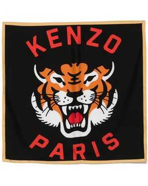 KENZO Fular Lucky Tiger - Negro