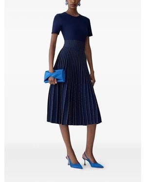 Carolina Herrera Besticktes Midikleid - Blau