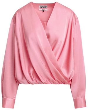 Essentiel Antwerp Kolkwitzia Bluse Mit Tiefem V-Ausschnitt - Pink