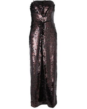 STAUD Cece Sequin-Embellishment Midi Dress - Black