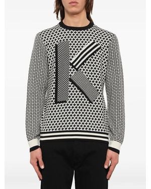 KENZO Sudadera Fair Isle En Intarsia - Gris