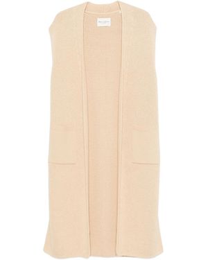 Marc O' Polo Gebreide Jas Met Zakdetail - Naturel