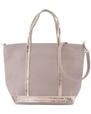 Vanessa Bruno Small Sequin-Trimmed Tote Bag - Natural