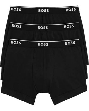 BOSS Logo-Print Boxers (Pack Of Three) - Black