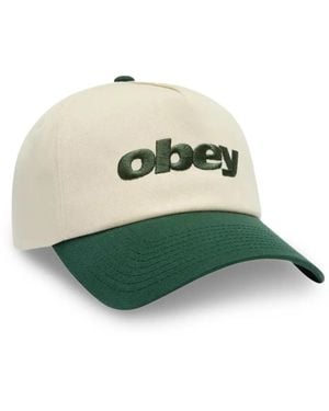 Obey Logo-Embroidered Baseball Cap - Green