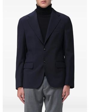 Fay Button-Fastening Blazer - Blue