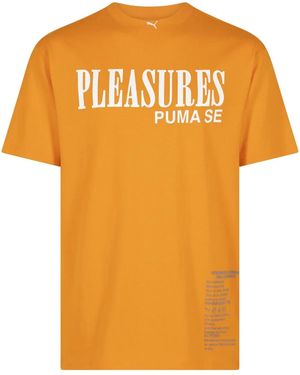 PUMA X Pleasures Typo コットン Tシャツ - オレンジ