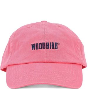Woodbird Core Logo-Embroidered Cap - Pink