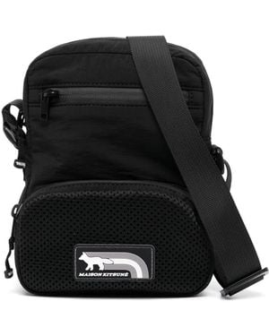 Maison Kitsuné Flash Fox Kuriertasche - Schwarz