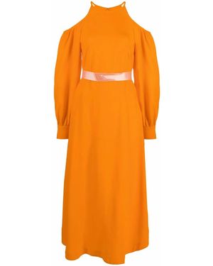 Stella McCartney Cold-Shoulder Belted Dress - Orange