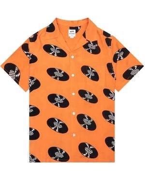 Wacko Maria X Vans Vault gewebtes Hemd mit Schallplatten-Print - Orange