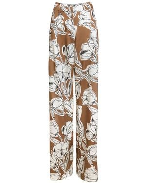 Tanya Taylor Jodi Floral Trousers - White