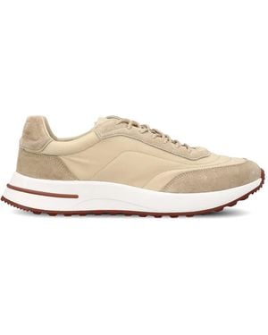 Loro Piana Thermoformed Panel Trainers - White