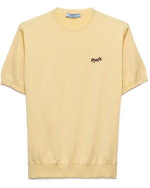 Prada Silk Crew-Neck Jumper - White