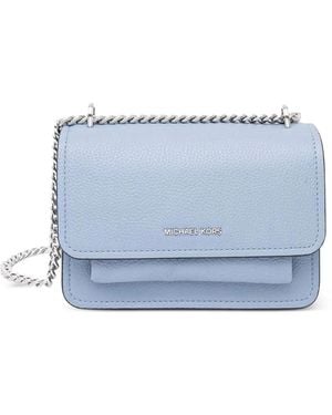 MICHAEL Michael Kors Claire Leather Shoulder Bag - Blue