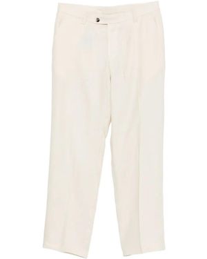 Dell'Oglio Pressed-Crease Trousers - White