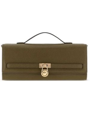 MICHAEL Michael Kors Medium Hamilton Moderne Leather Clutch Bag - Brown
