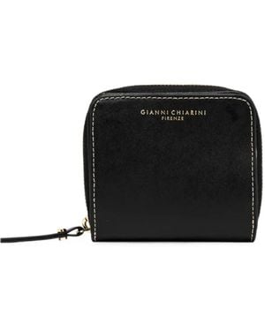 Gianni Chiarini Contrast-Stitch Leather Wallet - Black
