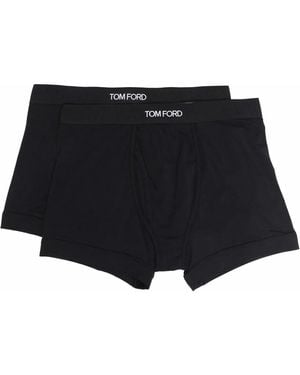 Tom Ford Logo-Waistband Boxer Briefs (Set Of 2) - Black