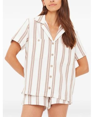The Upside Baja Katia Striped Shirt - White
