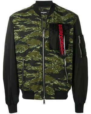DSquared² Camouflage Bomber Jacket - Black