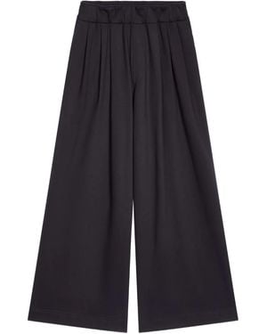 Dries Van Noten Cotton Wide-Leg Trousers - Blue