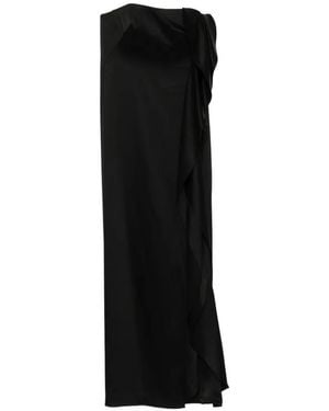 Amsale Cascade Maxikleid - Schwarz