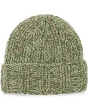 Liska Anfisa Chunky-Knit Beanie Hat - Green