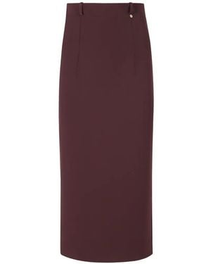 Nissa High-Waisted Midi Skirt - Purple