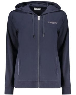 Freddy Hoodie Zippé À Lien De Resserrage - Blue