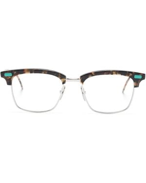 Thom Browne Square-Frame Glasses - Brown